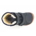 bottines cuir bio et laine Blue