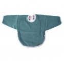 Bavoir coton bio avec manches Bleu Canard