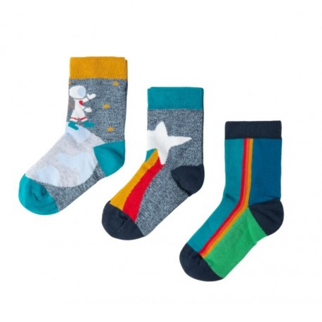 Lot 3 paires chaussettes coton bio Astro