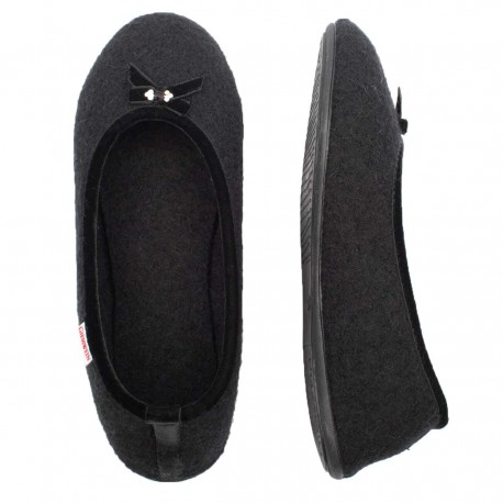 Chaussons laine Hohenau Black