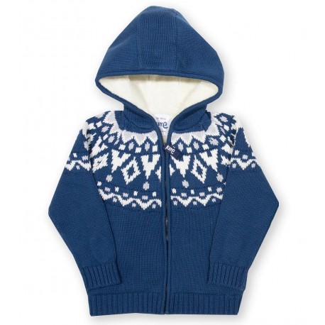 Polaire coton bio Jurassic Bleu