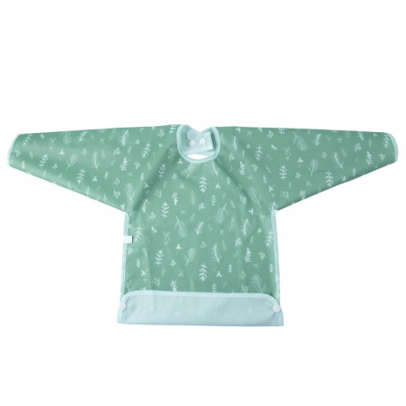 Bavoir imperméable manche Green Leaves