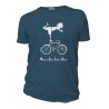 Tee-shirt coton bio Vélo Bleu Céleste S