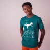 Tee-shirt coton bio Vélo bleu