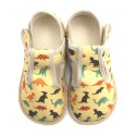 Chaussons souples textile Dinosaure