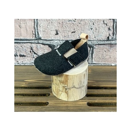 Pantoufles feutre recyclé Noir