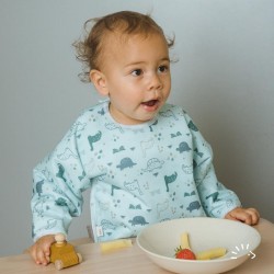 Bavoir imperm&eacute;able manche Dino