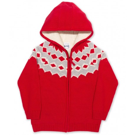 Polaire coton bio Jurassic Rouge