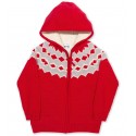 Polaire coton bio Jurassic Rouge