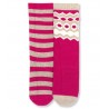 Lot 2 paires chaussettes hautes chaudes coton bio Cosy Pink