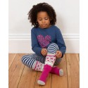 Lot 2 paires chaussettes hautes chaudes coton bio Cosy Pink