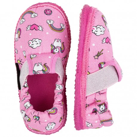 Chaussons coton bio Augsdorf Orchidée