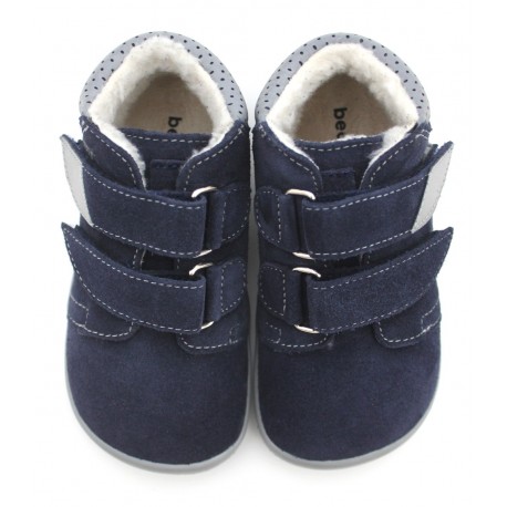 Boots fourrées marine gris
