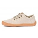 Tennis barefoot coton BIO lacets Ecru