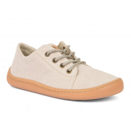 Tennis barefoot coton BIO lacets Ecru