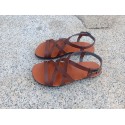 Sandales barefoot vegan Delfos Brown