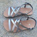 Sandales barefoot vegan Delfos Silver
