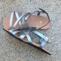 Sandales barefoot vegan Delfos Silver