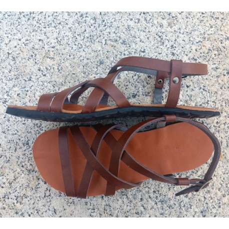 Sandales barefoot vegan Delfos Brown
