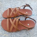 Sandales barefoot vegan Delfos Camel