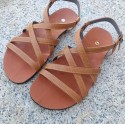 Sandales barefoot vegan Delfos Camel