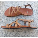 Sandales barefoot vegan Delfos Camel
