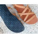 Sandales barefoot vegan Delfos Camel