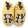 Chaussons Cuir Souple Ouistiti jaune