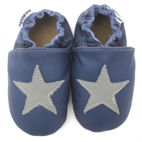 Chaussons Cuir Souple navy Star