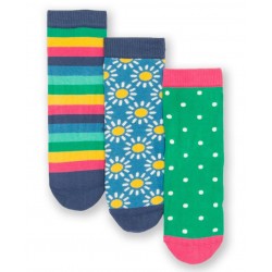 Lot 3 paires chaussettes coton bio Sunny