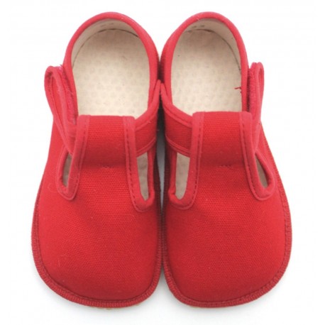 Chaussons souples textile Just Red