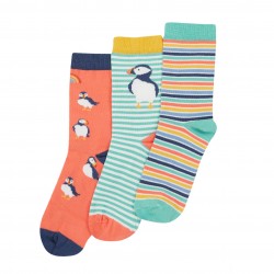 Lot 3 paires chaussettes Coton bio Puffin 23-26