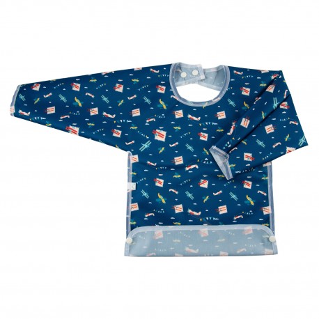 Bavoir imperméable manche Blue Plane