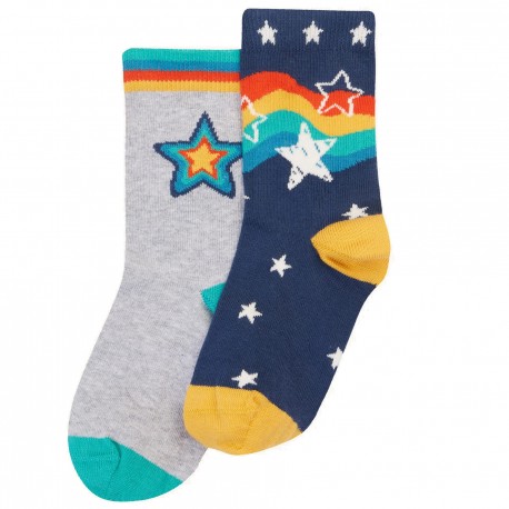 Lot 2 paires chaussettes coton bio Stars