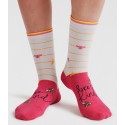 Chaussettes coton bio Pochette Abeille 2 paires