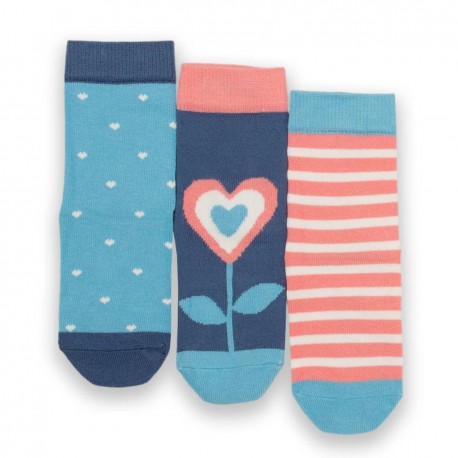 Lot 3 paires chaussettes coton bio Heartful