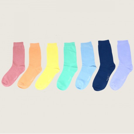 Chaussettes bambou Coffret 7 paires Rainbow