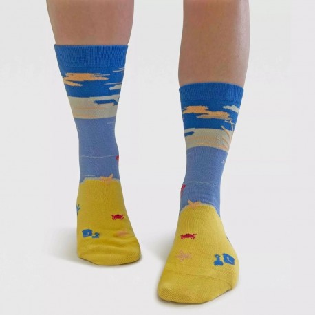 Chaussettes coton bio Sea Blue