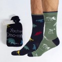 2 Paires Chaussettes bambou Pochette Dino