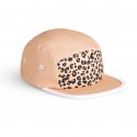 Casquette Anti-UV Léopard Abricot