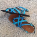 Sandales barefoot vegan Adriano Combi Blue