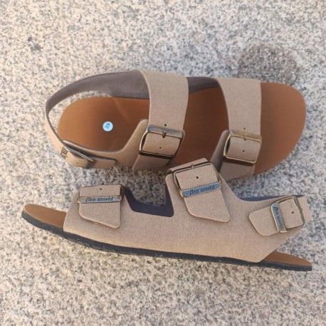 Sandales barefoot vegan Chad Taupe