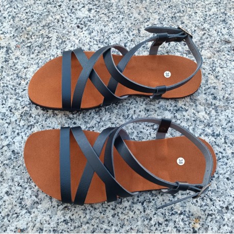 Sandales barefoot vegan Delfos Black