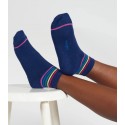 Socquettes bambou Blue Rainbow