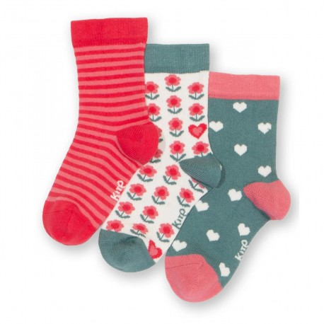 Lot 3 paires chaussettes coton bio Queen of Hearts