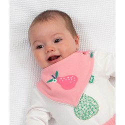 Bavoir bandana coton bio Poire
