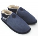 Chaussons souples fourres laine Perfection Denim