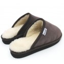 Mules en peau de mouton Choco