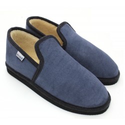 Charentaises en peau de mouton Denim