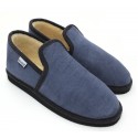 Charentaises en peau de mouton Denim